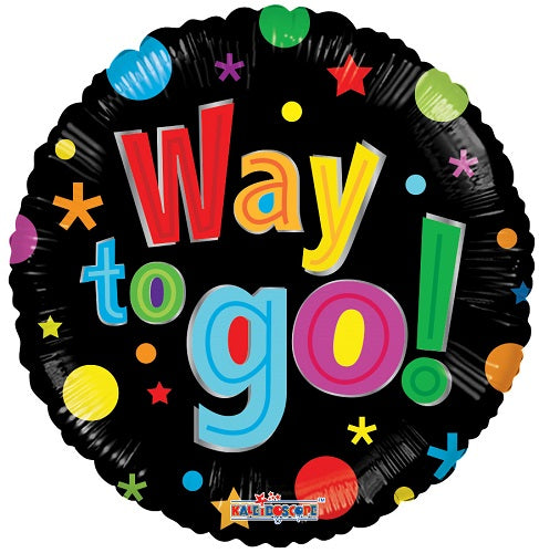 Way to Go Congratulations Foil Balloon, 18 Inch shown as a product reference for graduation and achievement celebrations, with its themed design visible.