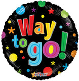 18 inches way to go foil balloon with colorful congratulation design from Funzoop The Party Shop
Multicolor way to go helium foil balloon for celebration decoration from Funzoop The Party Shop
Round way to go celebration foil balloon with festive printed graphics from Funzoop The Party Shop
