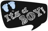 Baby boy arrival photo prop placard for welcome baby and family celebration photography from Funzoop The Party Shop