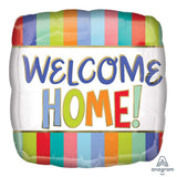 18” WELCOME HOME STRIPES FOIL BALLOON - ANAGRAM - Funzoop The Party Shop