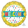 18” WELCOME LOTS OF DOTS FOIL BALLOON - ANAGRAM - Funzoop The Party Shop