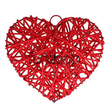 Heart shaped wicker decoration available in red and pink colours from Funzoop The Party Shop