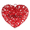 Heart shaped wicker decoration available in red and pink colours from Funzoop The Party Shop