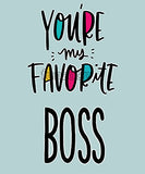 You're My Favorite Boss photo booth placard with colorful office celebration design from Funzoop The Party Shop