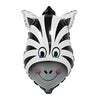 Cute Zebra Face Shaped Jungle Theme Foil Balloon - Funzoop The Party Shop